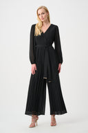 Joseph Ribkoff Pleated Wide Leg Wrap Jumpsuit Style 263737