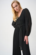 Joseph Ribkoff Pleated Wide Leg Wrap Jumpsuit Style 263737