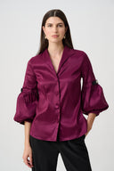 Joseph Ribkoff Signature Rhinestone Button Fitted Blouse Style 263744