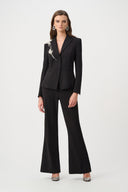 Joseph Ribkoff Fitted Blazer With Rhinestone Appliqué Style 263745