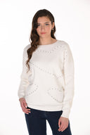 Frank Lyman Crew Neck Jewel Pullover Style 263755