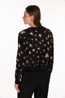 Frank Lyman Animal Print Jewel Embellished Top Style 263756