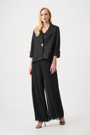 Joseph Ribkoff Textured Lapel-Collar Trapeze Jacket Style 263761