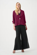 Joseph Ribkoff Textured Lapel-Collar Trapeze Jacket Style 263761