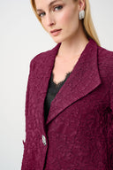 Joseph Ribkoff Textured Lapel-Collar Trapeze Jacket Style 263761