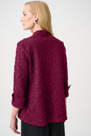 Joseph Ribkoff Textured Lapel-Collar Trapeze Jacket Style 263761