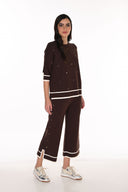 Frank Lyman Studded Border-Trim Sweater Knit Pants Style 263764