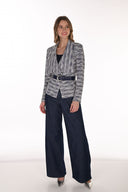 Frank Lyman Jeweled Wide-Leg Denim Trousers Style 263769