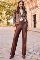 Frank Lyman Equestrian & Animal-Print Moto Jacket Style 263770