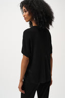 Joseph Ribkoff Metallic Knitted T-shirt with Rhinestones Style 263900CO