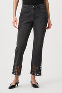 Joseph Ribkoff Straight Classic Jeans With Rhinestone Detail Style 263905