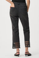 Joseph Ribkoff Straight Classic Jeans With Rhinestone Detail Style 263905
