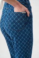 Joseph Ribkoff Denim Strip-Dye Print Straight Classic Jeans Style 263906