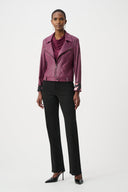 Joseph Ribkoff Foiled Faux Suede Fitted Jacket Style 263907
