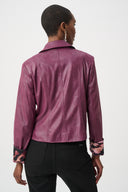 Joseph Ribkoff Foiled Faux Suede Fitted Jacket Style 263907