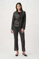 Joseph Ribkoff Foiled Knit Fitted Jacket Style 263908