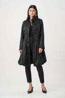 Joseph Ribkoff Stretch Taffeta Belted Fit & Flare Balloon Coat Style 263911