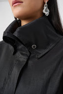 Joseph Ribkoff Stretch Taffeta Belted Fit & Flare Balloon Coat Style 263911