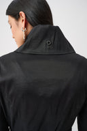Joseph Ribkoff Stretch Taffeta Belted Fit & Flare Balloon Coat Style 263911