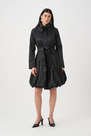 Joseph Ribkoff Stretch Taffeta Belted Fit & Flare Balloon Coat Style 263911