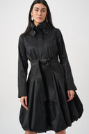 Joseph Ribkoff Stretch Taffeta Belted Fit & Flare Balloon Coat Style 263911