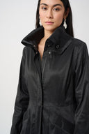 Joseph Ribkoff Stretch Taffeta Belted Fit & Flare Balloon Coat Style 263911