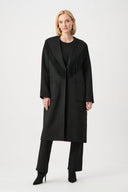Joseph RIbkoff Wool Blend Shawl Collar Fringed Coat Style 263912
