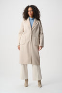 Joseph Ribkoff Wool Blend Plaid Reversible Boxy Coat Style 263913