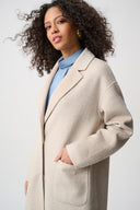 Joseph Ribkoff Wool Blend Plaid Reversible Boxy Coat Style 263913