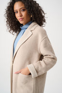 Joseph Ribkoff Wool Blend Plaid Reversible Boxy Coat Style 263913