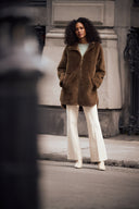Joseph Ribkoff Faux Fur Hooded Coat Style 263914
