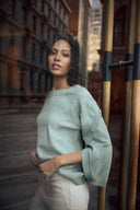 Joseph Ribkoff Brushed Knit Tulip Sleeve Sweater Style 263935