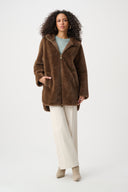 Joseph Ribkoff Faux Fur Hooded Coat Style 263914