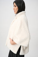 Joseph Ribkoff Faux Fur Cape-Style Jacket Style 263917