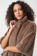 Joseph Ribkoff Faux Fur Cape-Style Jacket Style 263917
