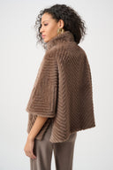 Joseph Ribkoff Faux Fur Cape-Style Jacket Style 263917