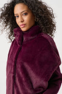 Joseph Ribkoff Faux Fur Funnel-Neck Boxy Vest Style 263918