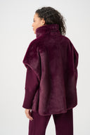 Joseph Ribkoff Faux Fur Funnel-Neck Boxy Vest Style 263918