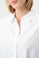 Joseph Ribkoff Boxy Blouse With All-Over Rhinestone Detail Style 263922