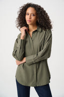 Joseph Ribkoff Boxy Blouse With All-Over Rhinestone Detail Style 263922
