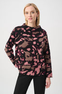 Joseph Ribkoff Abstract Sweater With Rhinestone Detail Style 263930
