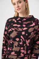 Joseph Ribkoff Abstract Sweater With Rhinestone Detail Style 263930
