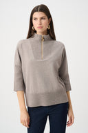 Joseph Ribkoff Funnel-Neck Sweater with Zipper Style 263937