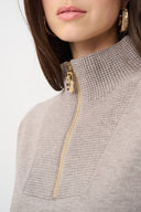 Joseph Ribkoff Funnel-Neck Sweater with Zipper Style 263937