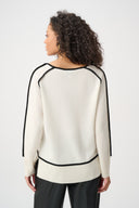 Joseph Ribkoff Cashmere And Wool Contrast trim Sweater Style 263941