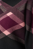 Joseph Ribkoff Brushed Plaid Funnel-Neck Sweater Style 263947