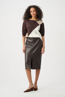 Joseph Ribkoff Argyle Pattern Crewneck Sweater Style 263948