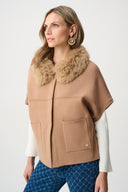 Joseph Ribkoff Jacket With Detachable Faux Fur Collar Style 263949