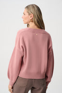 Joseph Ribkoff Brushed Knit V-Neck Boxy Cardigan Style 263952
