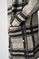 Joseph Ribkoff Brushed Plaid Hooded Jacket Style 263953